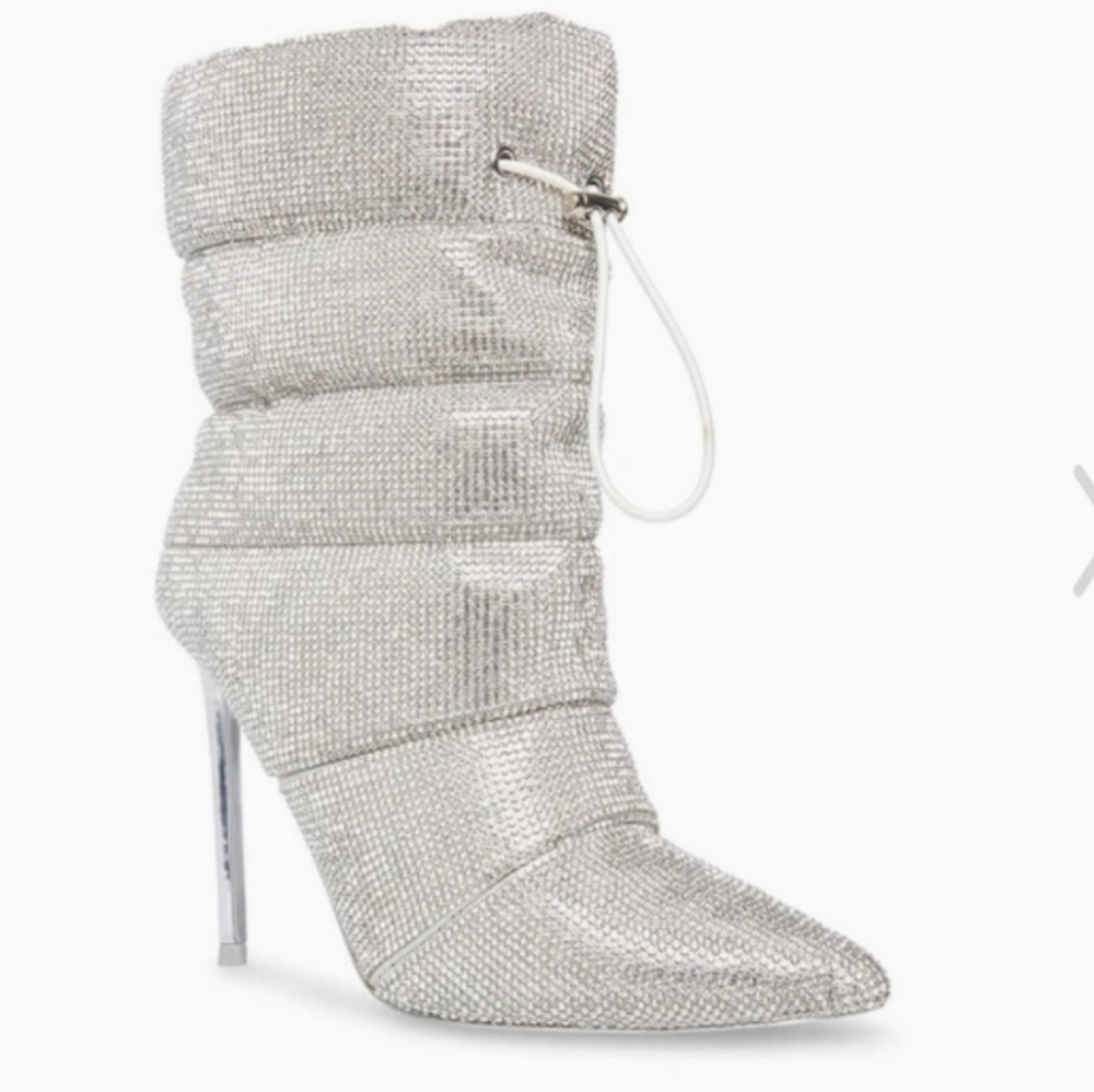 Steve Madden Rhinestones Quilted Stiletto